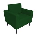 Ver imagem 1 de Poltrona Decorativa Leticia Slim Suede Verde Pés Madeira Mz Decor