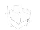 Ver imagem 4 de Poltrona Decorativa Leticia Slim Suede Verde Pés Madeira Mz Decor