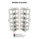Ver imagem 4 de Armário Estante Multiuso Organizador de Canto 10 Prateleiras 118cm Rustic/preto Madesa