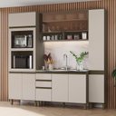 Ver imagem 1 de Cozinha Modulada Compacta 04 Peças 100% MDF com Torre Quente e Paneleiro Connect