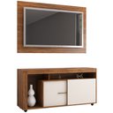 Ver imagem 1 de Painel Viero Miami e Rack Lugano de 2 portas para TV de até 42” polegadas – Imbuia/OFF White