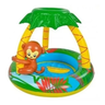 Piscina Infantil Bebê Criança 56L Inflável Com Cobertura Macaquinho Macaco 102cm Coberta - 1