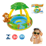 Piscina Infantil Bebê Criança 56L Inflável Com Cobertura Macaquinho Macaco 102cm Coberta - 5