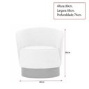 Ver imagem 5 de Poltrona Base Aço Serene Bouclé Cinza - Sallar Home