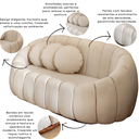 Ver imagem 2 de Sofá Namoradeira Concha Almofadas Redonda Larbelle Moveis