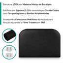 Ver imagem 5 de Cabeceira Painel Suspenso Solteiro 100 cm Alana Organica Corino Preto Artte
