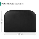 Ver imagem 3 de Cabeceira Painel Suspenso Solteiro 100 cm Alana Organica Corino Preto Artte