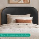 Ver imagem 2 de Cabeceira Painel Suspenso Solteiro 100 cm Alana Organica Corino Preto Artte
