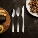 Ver imagem 7 de Faqueiro 72 Talheres Garfos Colheres Facas Churrasco Inox Restaurante Siena Mesa Posta Servir