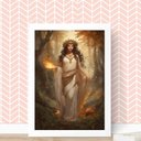 Ver imagem 2 de Quadro Decorativo Deusa Grega Héstia 24x18cm - com Vidro:moldura Preta