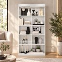 Ver imagem 5 de Estante Multiuso para Livros com 5 Formas de Montagem 183x94cm Magnólia Yescasa Branco