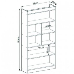Estante para Livros 4 Prateleiras 183cmx94cm Magnólia Demolição Yescasa - 3