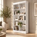 Ver imagem 1 de Estante Multiuso para Livros com 5 Formas de Montagem 183x94cm Magnólia Yescasa Branco