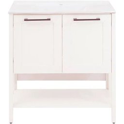 Gabinete Banheiro 2portas com Pia Cor Branco (bn-02) - 1