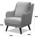Ver imagem 3 de Kit 2 Poltronas para Sala Decorativas C/ Tachas Sarah Veludo Bege