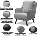Ver imagem 4 de Kit 2 Poltronas para Sala Decorativas C/ Tachas Sarah Veludo Bege