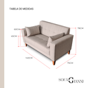 Ver imagem 5 de Sofá Gianni | Pé Trapézio & Tecido Acquablock Impermeável | 2 Lugares | Medida 140cm | Linhão Bege