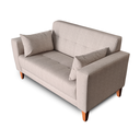 Ver imagem 3 de Sofá Gianni | Pé Trapézio & Tecido Acquablock Impermeável | 2 Lugares | Medida 140cm | Linhão Bege