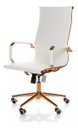 Ver imagem 1 de Cadeira de Escritório Giratoria Eames Branca -gold:red Gold