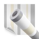 Ver imagem 1 de Papel de Parede Adesivo Lavavel Listrado Creme e Cinza 500x60cm