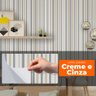 Papel de Parede Adesivo Lavavel Listrado Creme e Cinza 500x60cm - 13