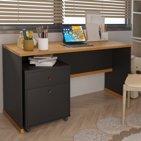 Kit Escritório Office Escrivaninha e Gaveteiro Berlin - Vianossa