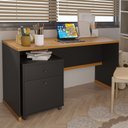 Ver imagem 1 de Kit Escritório Office Escrivaninha e Gaveteiro Berlin - Vianossa