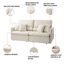 Ver mais imagens de Sofá 4 Lugares Retrátil Reclinável 234cm Adams Linho K01 - D'rossi