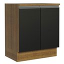 Ver imagem 1 de Balcão Armário de Cozinha 70 cm 2 Portas Rustic/Preto Glamy Madesa