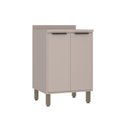 Ver imagem 1 de Balcão 60cm 2 Portas com Tampo Stylo Luciane Móveis Cinammon