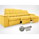 Ver mais imagens de Sofá com Porta Copos e Carregador USB Eureka 2,30m Assento Retrátil e Reclinável Velosuede