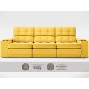 Ver imagem 5 de Sofá com Porta Copos e Carregador USB Eureka 2,30m Assento Retrátil e Reclinável Velosuede