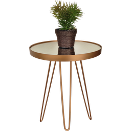 Conjunto Mesa Lateral Dourada em Ferro com Tampo em Vidro - 3