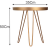 Conjunto Mesa Lateral Dourada em Ferro com Tampo em Vidro - 5