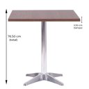 Ver imagem 4 de Mesa de Jantar Quadrada 70 cm Tampo Evora em MDP Base Delta