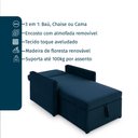 Ver imagem 5 de Sofá 3 em 1 Chaise, Cama e Baú Neve Azul Estofama