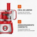 Ver mais imagens de Multiprocessador Mondial Turbo Chef 7 em 1 com Função Turbo 1000w Vermelho 127v - Mpn-01-re