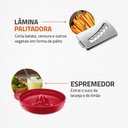 Ver imagem 6 de Multiprocessador Mondial Turbo Chef 7 em 1 com Função Turbo 1000w Vermelho 127v - Mpn-01-re