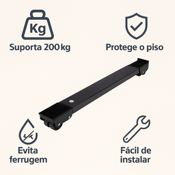 Base Suporte com Rodinhas Ajustável Geladeira Fogão - 8