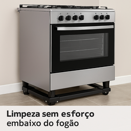 Base Suporte com Rodinhas Ajustável Geladeira Fogão - 4