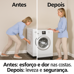 Base Suporte com Rodinhas Ajustável Geladeira Fogão - 9