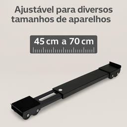 Base Suporte com Rodinhas Ajustável Geladeira Fogão - 6
