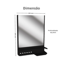 Ver imagem 3 de Espelheira Bellart para Banheiro Tam. 34,9 X 25,9cm Cor Preto Durín