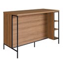 Ver imagem 5 de Mesa Ilha Gourmet 131 Cm 2 Portas P1035 Grafite Mell Pp Milani Store