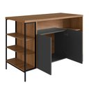 Ver imagem 7 de Mesa Ilha Gourmet 131 Cm 2 Portas P1035 Grafite Mell Pp Milani Store