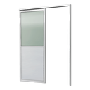 Ver imagem 1 de Porta de Correr Alumínio Branco Parede 1 Folha Lambril C/visor Maxx