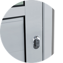 Ver imagem 4 de Porta de Correr Alumínio Branco Parede 1 Folha Lambril C/visor Maxx