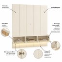 Ver imagem 5 de Conjunto Painel Home Modulo Suspenso TV 85 Polegadas Palina Cor:Off-White