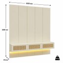 Ver imagem 7 de Conjunto Painel Home Modulo Suspenso TV 85 Polegadas Palina Cor:Off-White