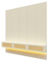 Ver imagem 3 de Conjunto Painel Home Modulo Suspenso TV 85 Polegadas Palina Cor:Off-White